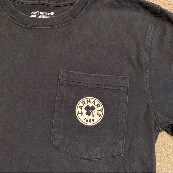 Carhartt T-shirt black size small relaxed fit graphic print - Picture 2 of 10